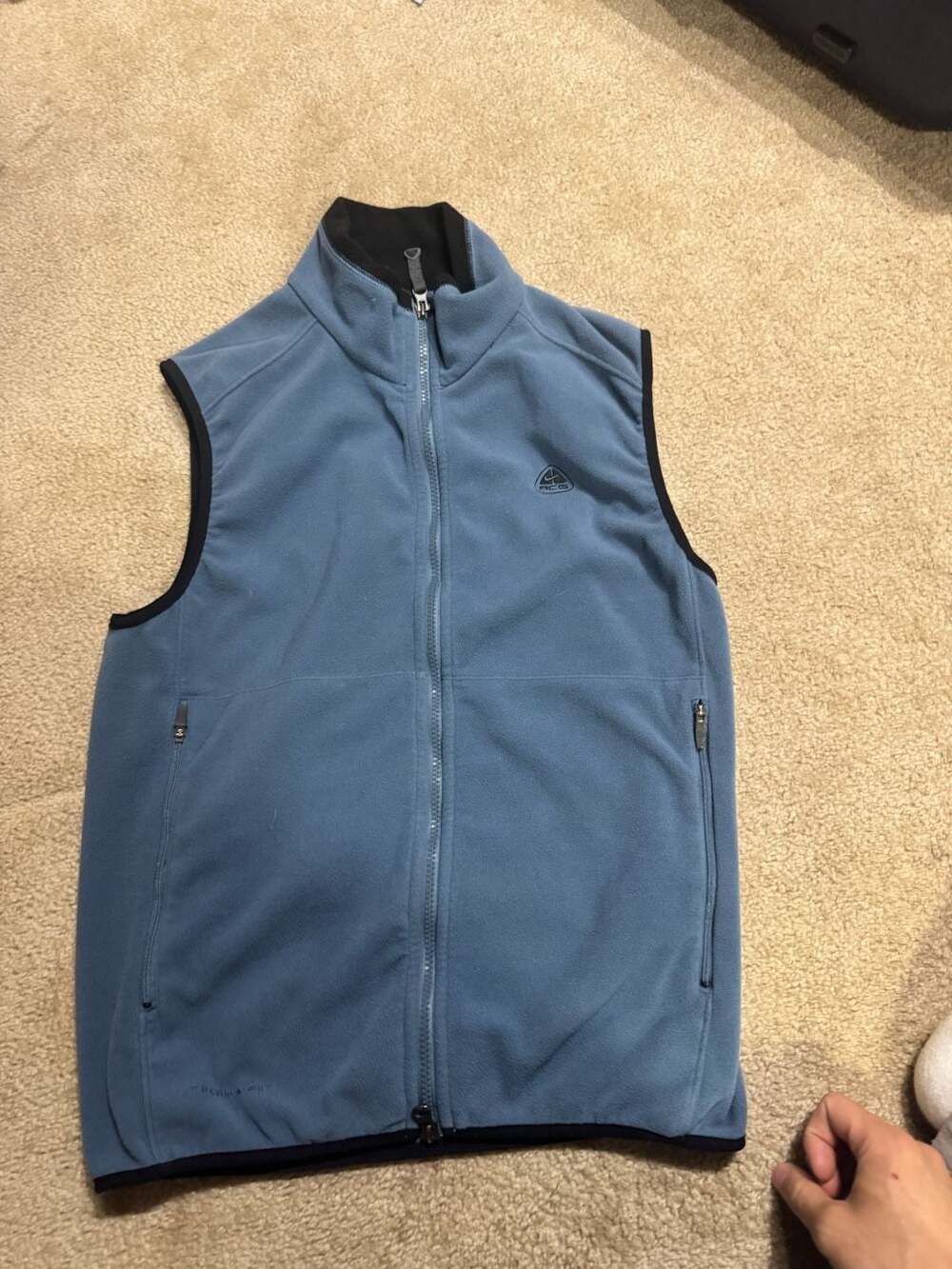 Vintage Nike ACG Therma-FIT Fleece Vest Blue Size M